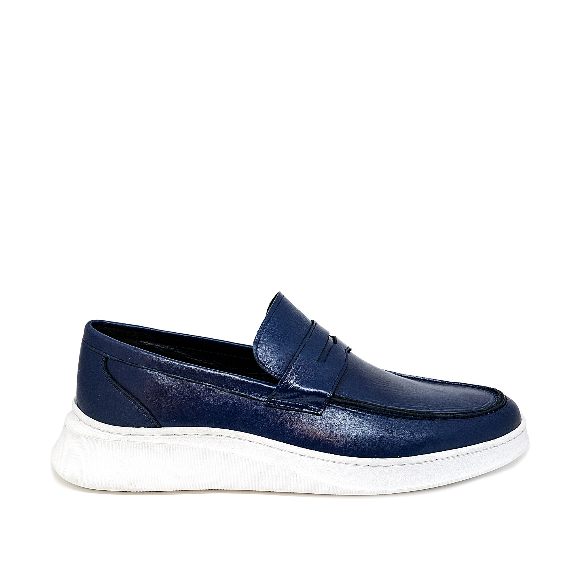 Bigshoes Bigshoes KL32701-18 Δερμάτινο Μοκασίνι Μπλε