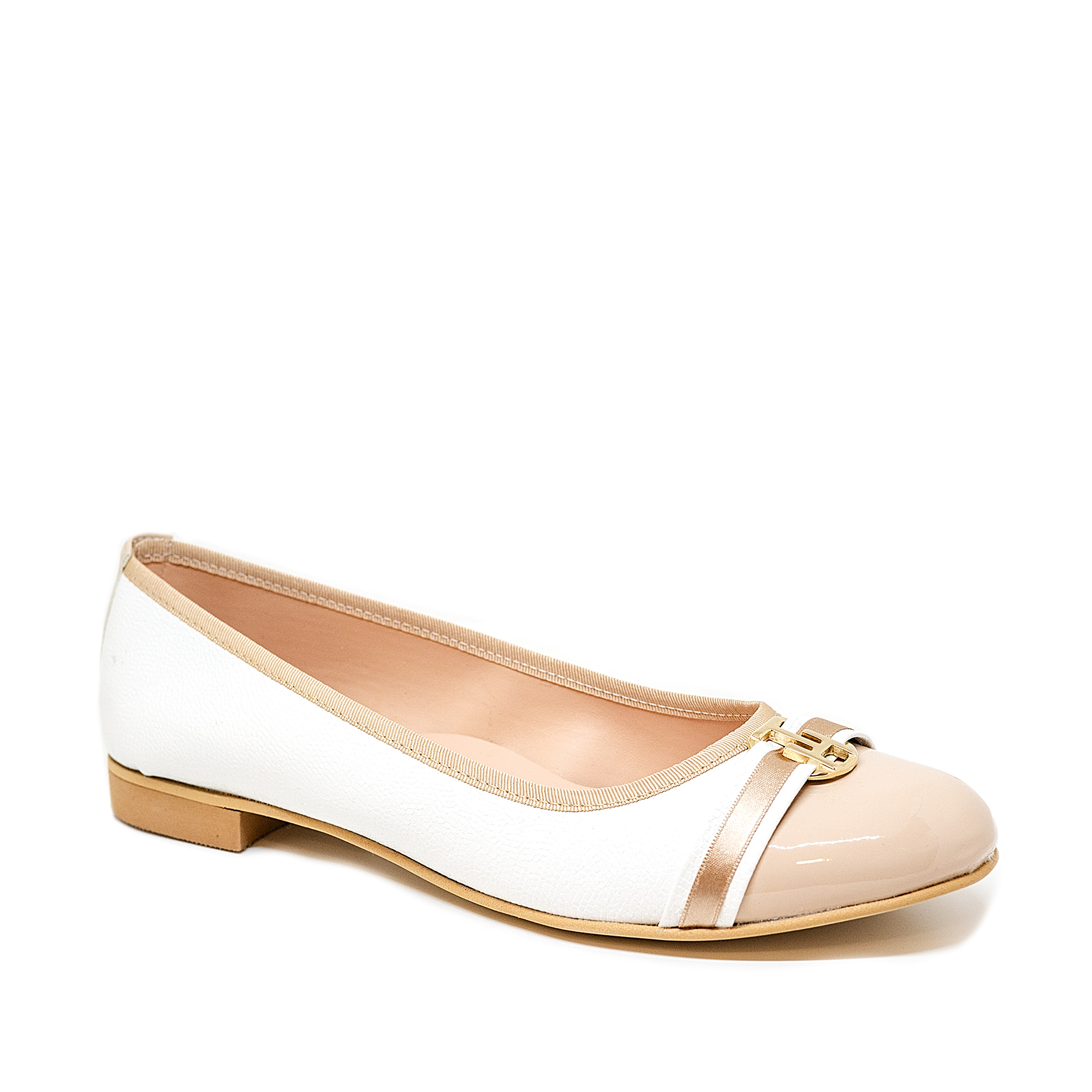 Bigshoes (Blondie) KS1361-13 Μπαλαρίνα Λευκό Μπεζ φωτογραφία