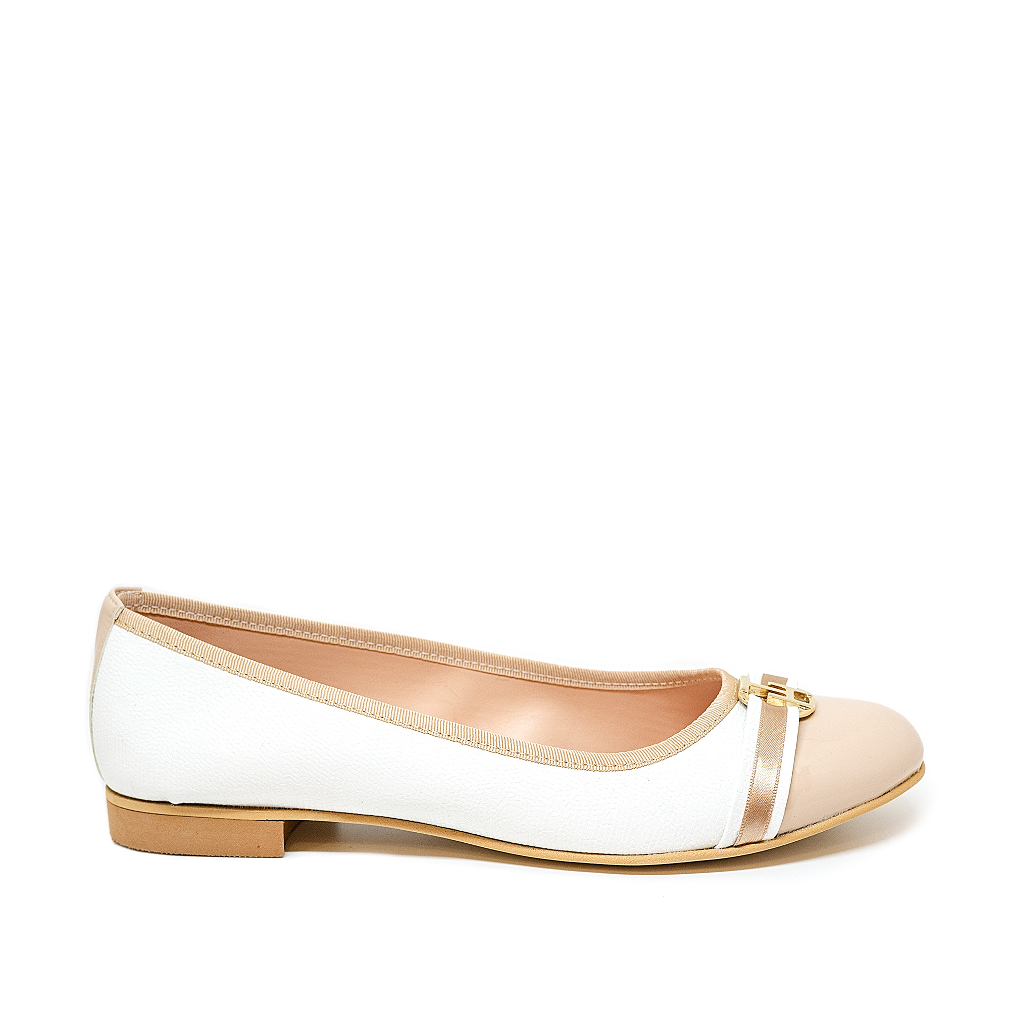 Bigshoes Bigshoes (Blondie) KS1361-13 Μπαλαρίνα Λευκό Μπεζ