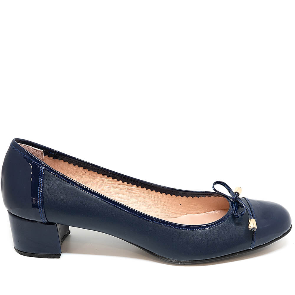 Bigshoes Bigshoes MX1627-18 Δερμάτινη Γόβα Μπλε 5cm