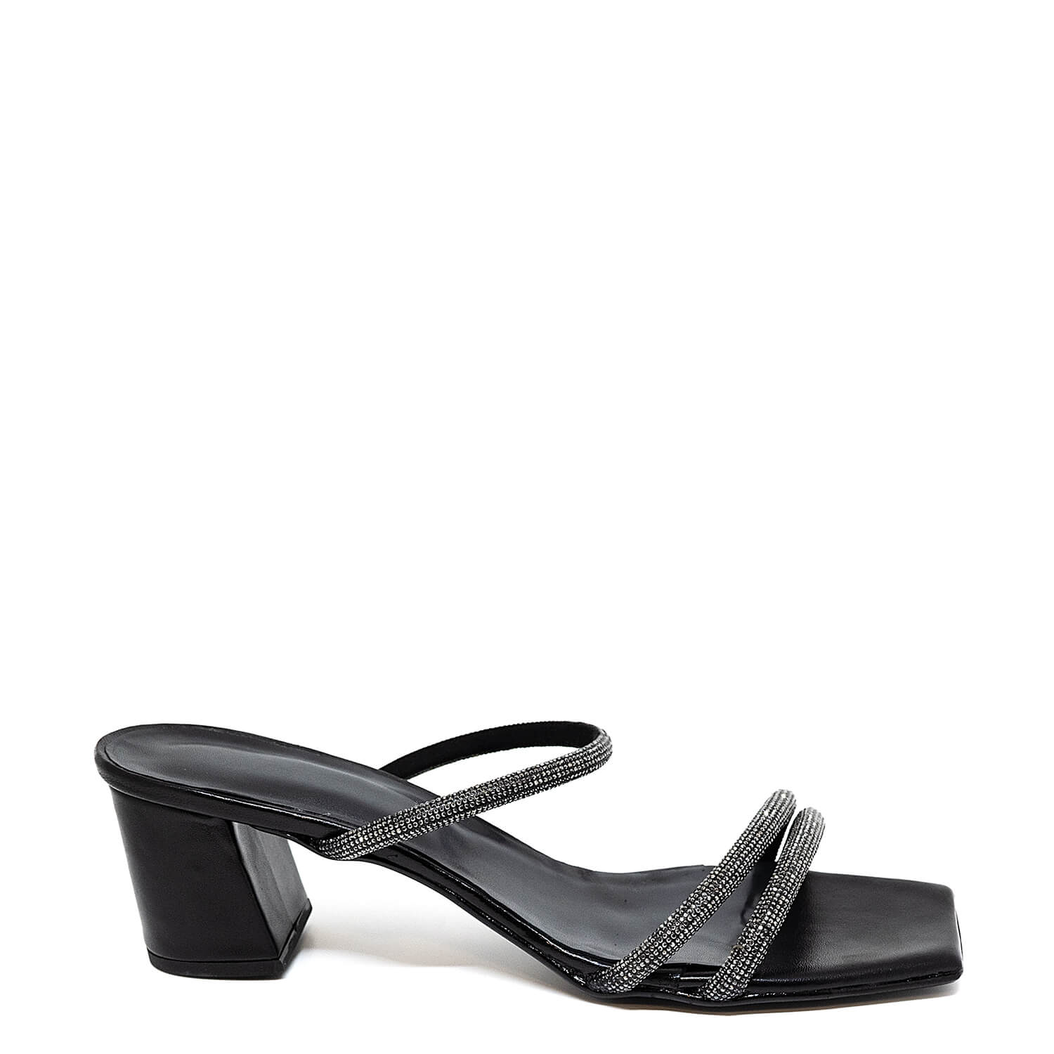 Bigshoes Bigshoes MX22133-01 Δερμάτινo Πέδιλο Μαύρο 7.5cm