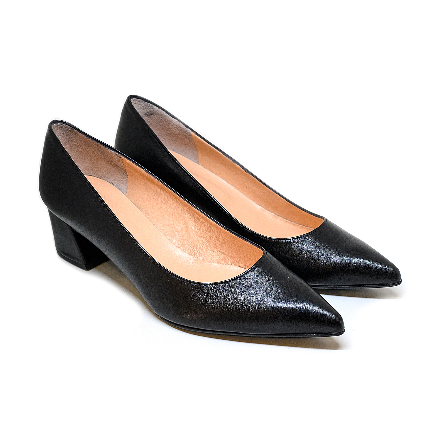 Bigshoes MX9122-01 Δερμάτινη Γόβα Μαύρη 5.5cm φωτογραφία