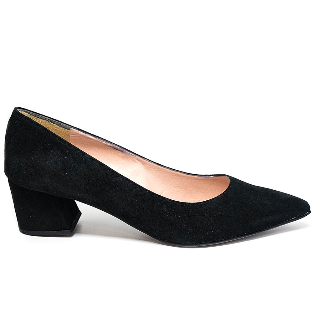 Bigshoes Bigshoes MX9122-01kst Δερμάτινη Γόβα Μαύρο 5.5cm