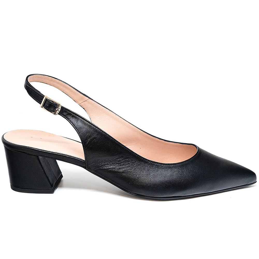 Bigshoes Bigshoes MX9123-01 Δερμάτινη Γόβα Μαύρο 5.5cm