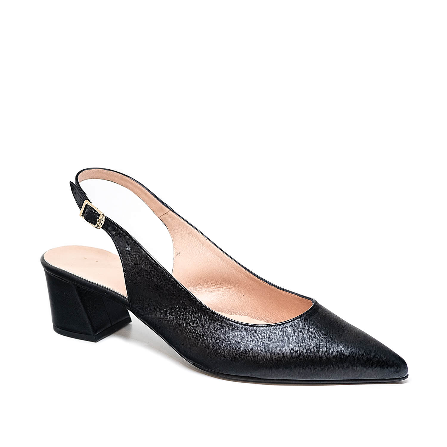 Bigshoes MX9123-01 Δερμάτινη Γόβα Μαύρο 5.5cm φωτογραφία