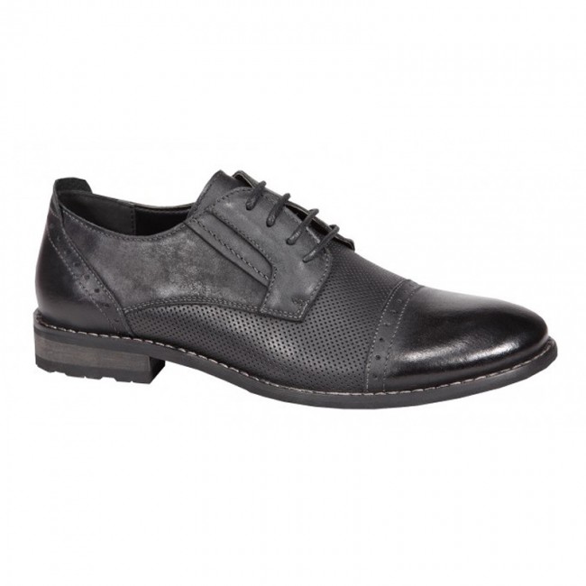 Boras Boras Casual 6001-0001 Δερμάτινο Dress Μαύρο
