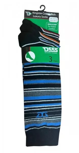 D555 Roxton 931300 Cotton Rich Luxury Stripe 3pack Κάλτσες Mutli φωτογραφία