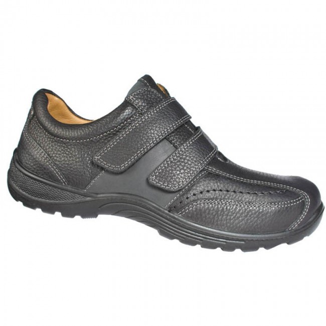 Jomos Jomos 455201340000 Ανατομικό Δερμάτινο Comfort Casual Μαύρο