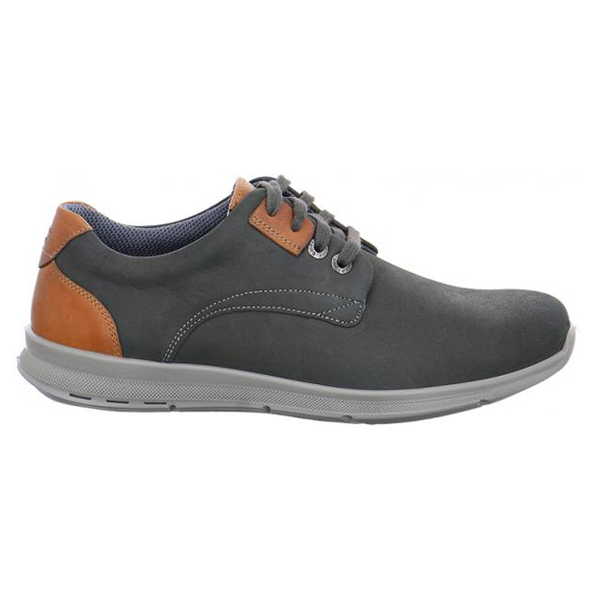 Jomos Jomos 3243101342030 Ανατομικό Δερμάτινο Comfort Casual Γκρι