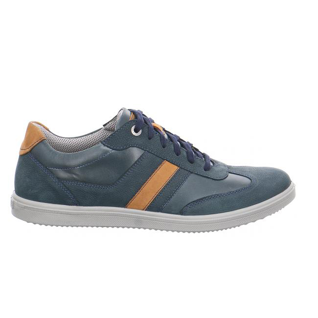Jomos Jomos 3163278748080 Ανατομικό Δερμάτινο Comfort Casual Μπλε