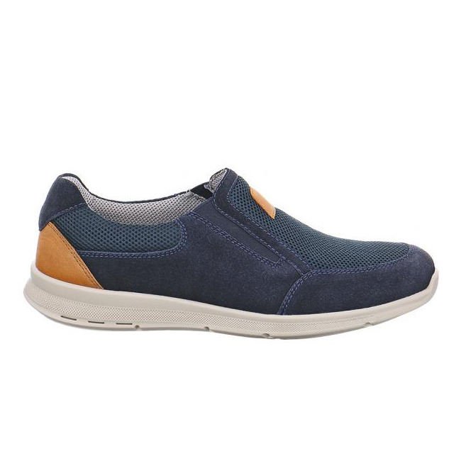 Jomos Jomos 3243989138042 Aνατομικό Δερμάτινο Comfort Casual Μπλε