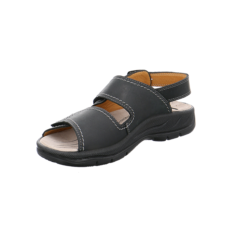 Jomos 50360742000 Ανατομικό Δερμάτινο Σανδάλι Μαύρο φωτογραφία