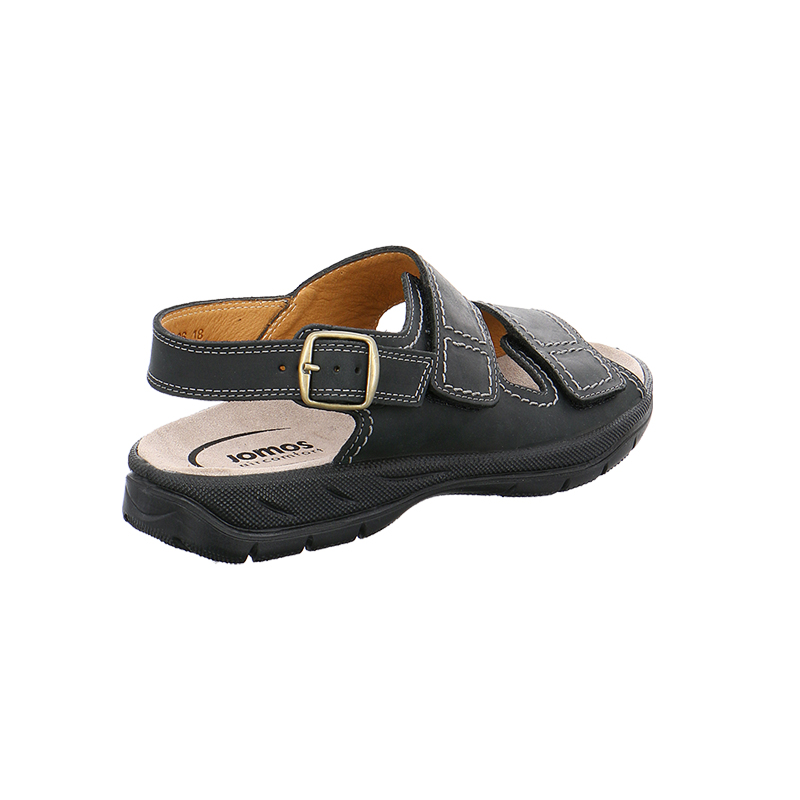 Jomos 50360742000 Ανατομικό Δερμάτινο Σανδάλι Μαύρο φωτογραφία