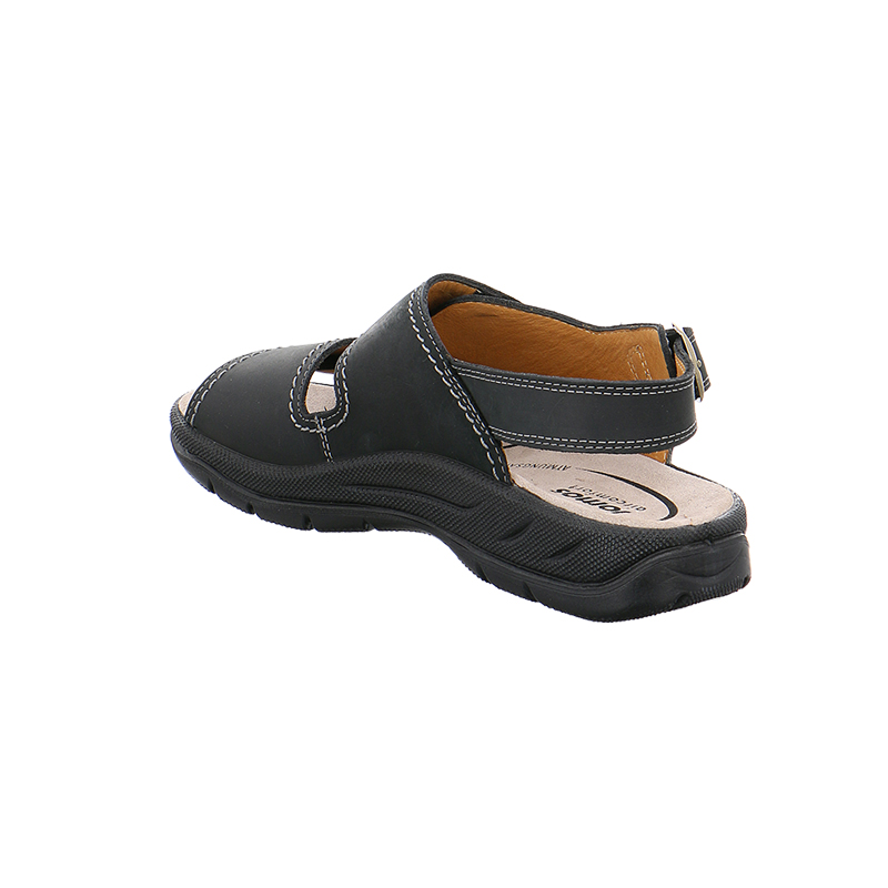 Jomos 50360742000 Ανατομικό Δερμάτινο Σανδάλι Μαύρο φωτογραφία