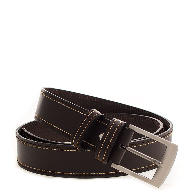 Bigshoes Bigshoes 205/510 Δερμάτινη Ζώνη Καφέ