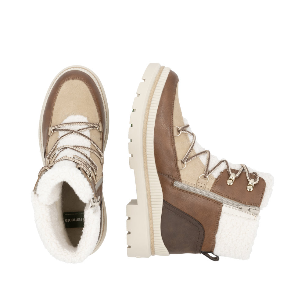 Remonte D0C80-22 Ανατομικό Δερμάτινο Μπότακι Καφέ φωτογραφία