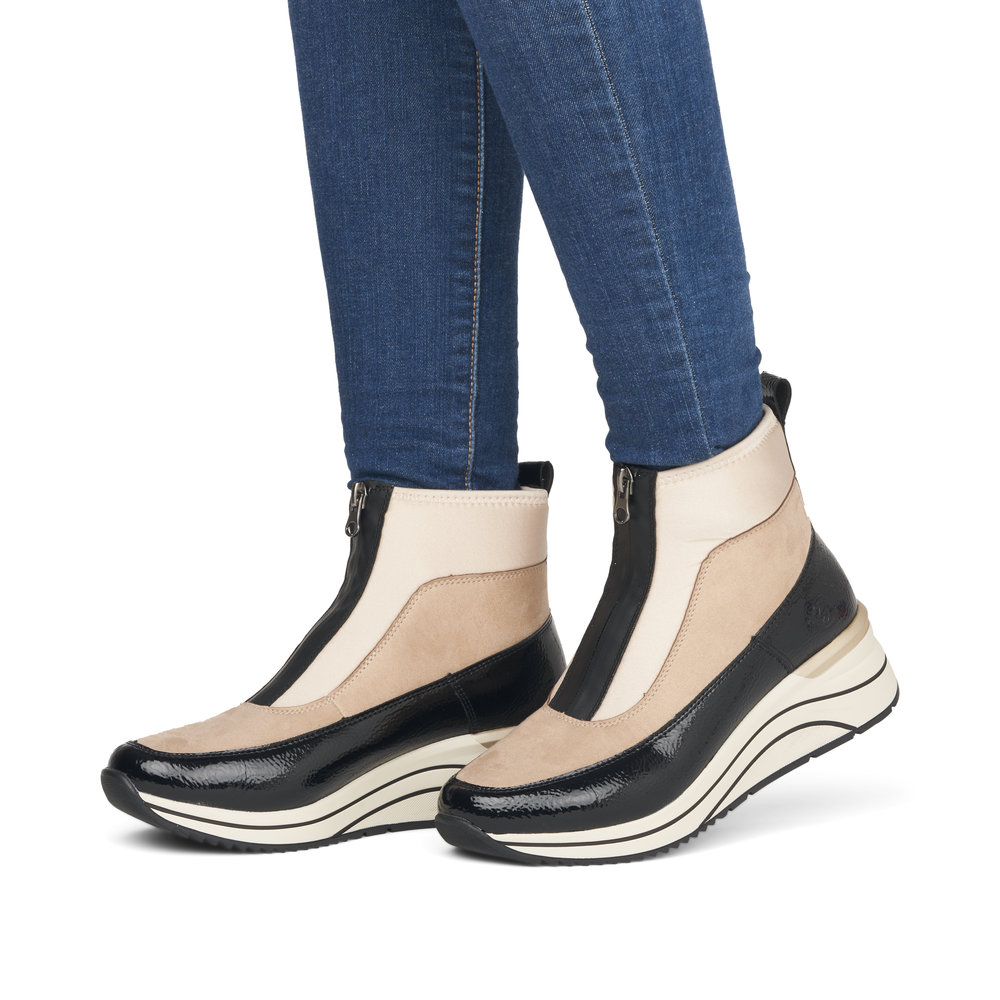 Remonte D0T71-60 Ανατομικό Μποτάκι Sneaker Κρεμ φωτογραφία