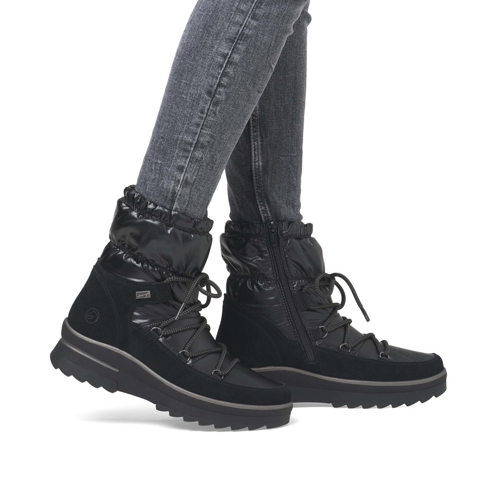 Remonte D2B70-02 Ανατομικό Δερμάτινο Μποτάκι Μαύρο φωτογραφία