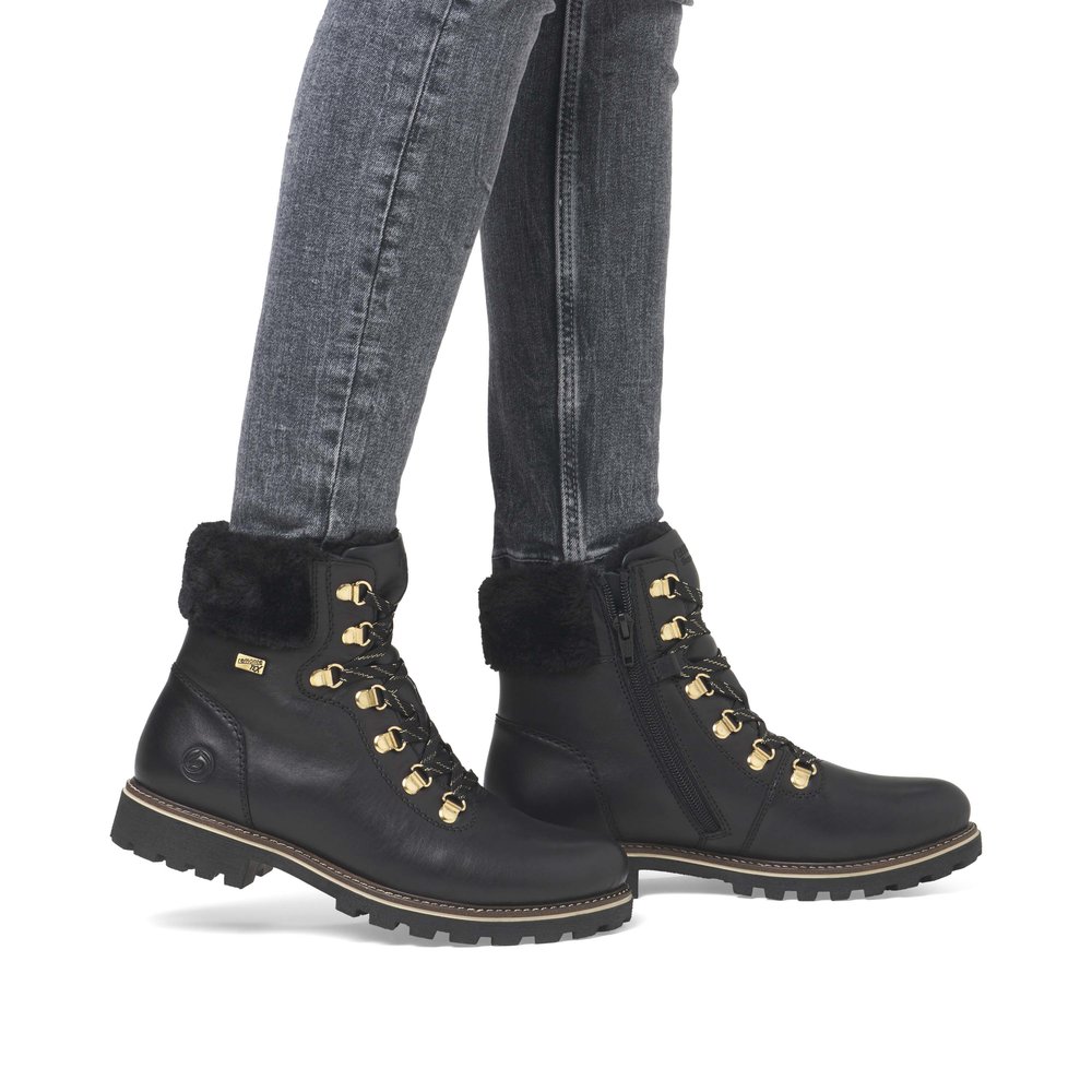 Remonte D8483-00 Ανατομικό Δερμάτινο Μποτάκι Μαύρο φωτογραφία