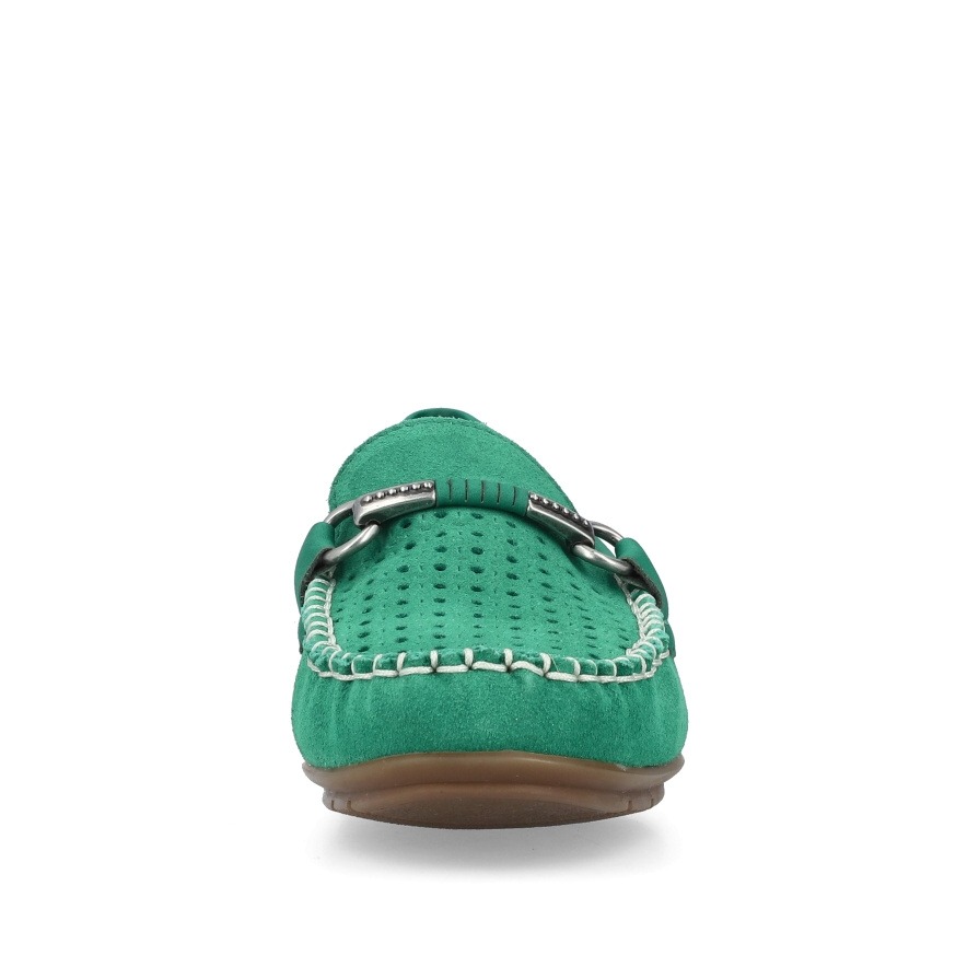 Rieker 40253-54 Ανατομικό Δερμάτινο Μοκασίνι Πράσινο φωτογραφία